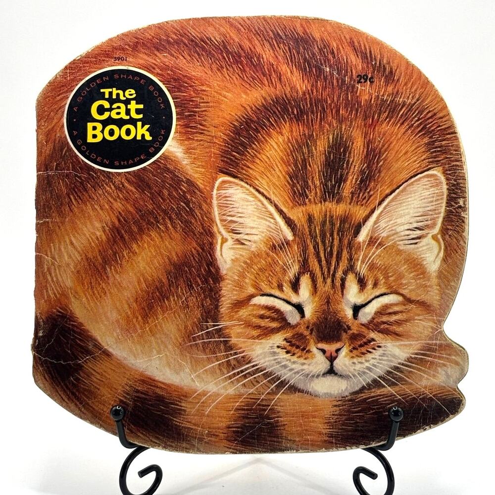 VTG 1964 The Cat Book by Jan Pfloog, A Golden Shape Book, Golden Press NY, PB